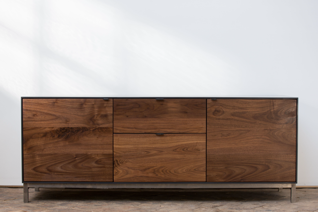 Dark wood credenza