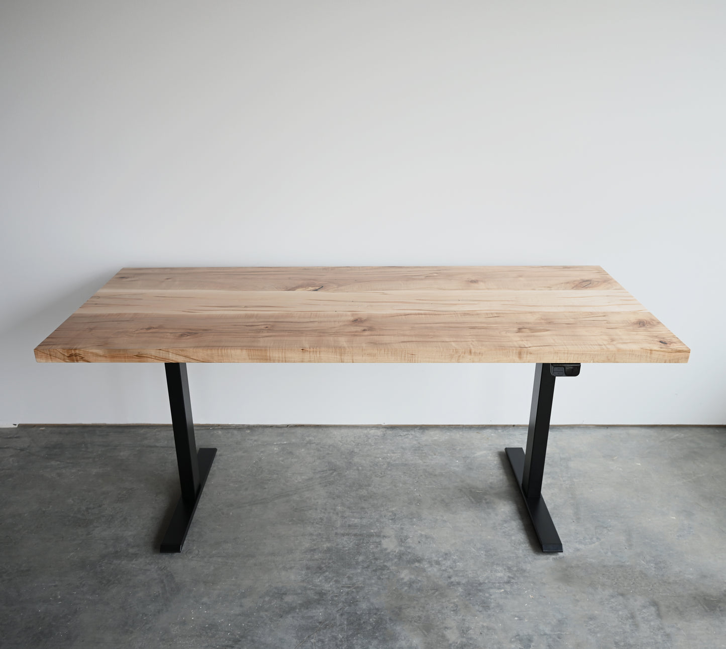 Standing desk with locally sourced wooden top