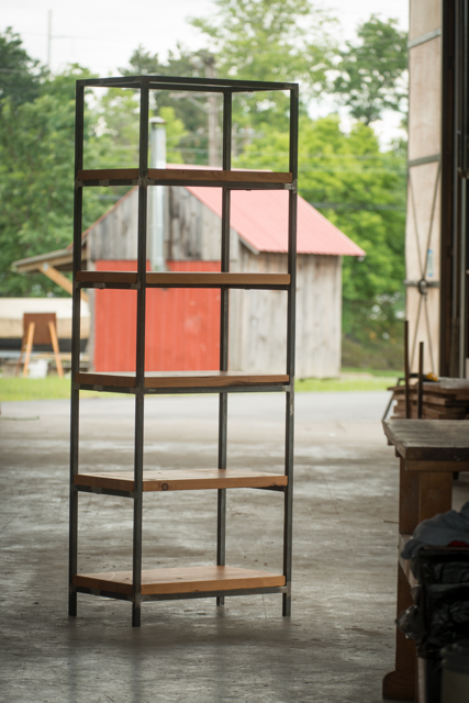 shelf in shop made from locally sourced materials